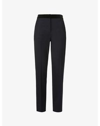 Sandro - Straight-leg Mid-rise Stretch Recycled Polyester-blend Trousers - Lyst