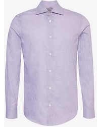 Paul Smith - Gingham-pattern Spread-collar Slim-fit Cotton Shirt - Lyst
