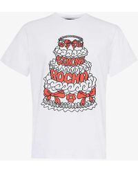 Simone Rocha - Graphic-print Crewneck Cotton-jersey T-shirt - Lyst