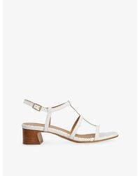 Dune - Justly Faux-Leather Heeled Sandals - Lyst