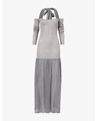 AYA MUSE - Luxa Halter Woven Maxi Dress - Lyst