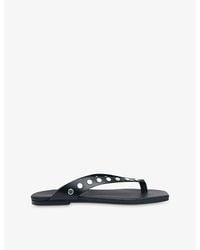 Alohas - Ola Stud Leather Sandals - Lyst