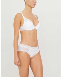Passionata - Brooklyn Tulle And Floral Lace Plunge Bra - Lyst