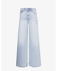 Rag & Bone - Sofie Wide-Leg High-Rise Denim-Blend Jeans - Lyst