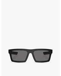 Prada Linea Rossa - Ps 02zsu Rectangle-frame Injected Sunglasses - Lyst