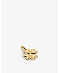 Monica Vinader - Clover 18Ct-Plated Vermeil Sterling- Charm Pendant - Lyst