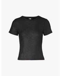 PAIGE - Lor Metallic Slim-fit Woven T-shirt - Lyst