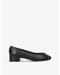 Steve Madden - Cherish Bow-Embellished Leather Ballet Flats - Lyst