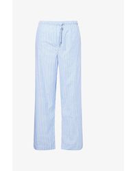 Derek Rose - James Striped-Pattern Cotton Pyjama Trousers - Lyst