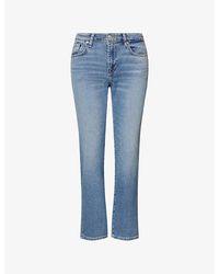 7 For All Mankind - Calie Straight-Leg Denim Jeans - Lyst