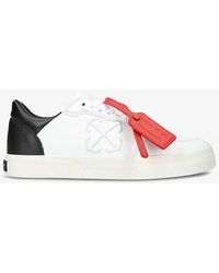 Off-White c/o Virgil Abloh - Vulcanized Brand-embossed Leather Low-top Trainers - Lyst
