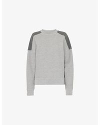 Whistles - Contrast-Detail Relaxed-Fit Cotton Sweatshirt - Lyst
