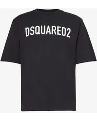 DSquared² - Brand-print Crewneck Regular-fit Cotton-jersey T-shirt X - Lyst