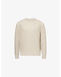 FRAME - Open-knit Wool And Cotton-blend Jumper - Lyst