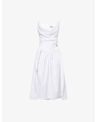 Vivienne Westwood - Sunday Draped Cotton Midi Dress - Lyst