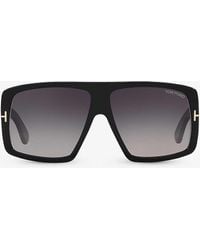 Tom Ford - Tr001642 Raven Rectangle-frame Acetate Sunglasses - Lyst