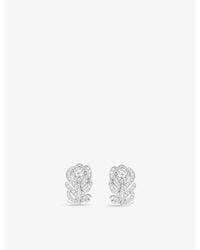Boucheron - Plume De Paon Xs 18Ct- 0.50Ct And 0.30Ct Round-Brilliant Diamond Stud Earrings - Lyst