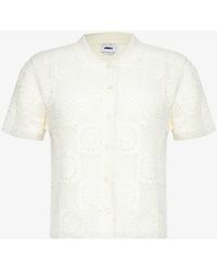 Obey - Agatha Crochet Cotton-blend Knitted Shirt - Lyst