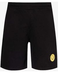 Market - Smiley-appliqué Mid-rise Cotton-jersey Shorts - Lyst