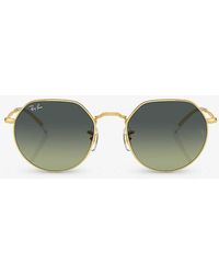 Ray-Ban - Rb3565 Jack Hexagonal-frame Metal And Acetate Sunglasses - Lyst
