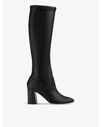 LK Bennett - Carter Block-Heel Leather Knee-High Boots - Lyst