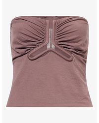 Rick Owens - Alannah Cut-Out Jersey Bustier Top - Lyst