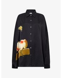 Dries Van Noten - Casia Graphic-Print Satin Shirt - Lyst