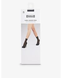 Wolford - Floral-jacquard Stretch-woven Socks - Lyst