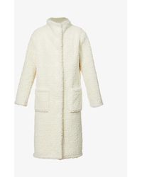 Reformation Bromley Deadstock-polyester Faux-fur Coat - White