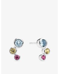 Sif Jakobs - Sardinien Tre Rhodium-Plated Sterling And Cubic Zirconia Stud Earrings - Lyst
