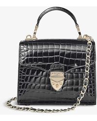 Aspinal of London - Mayfair Mini Croc-embossed Leather Top-handle Bag - Lyst