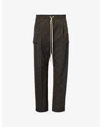 Fear Of God - Flap-pocket Elasticated-waist Wool And Cotton-blend Trousers - Lyst