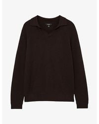 Reiss - Spence Open-Collar Wool And Cashmere Blend Jumper - Lyst