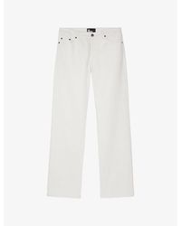The Kooples - Wide-Leg Mid-Rise Coated Cotton Jeans - Lyst