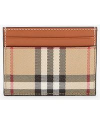 Burberry - Check-print Faux-leather Card Holder - Lyst