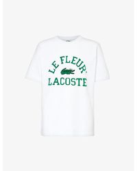 Lacoste - Le Fleur* X Logo-print Cotton-jersey T-shirt - Lyst