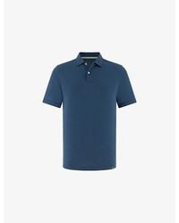 BOGGI - Short-Sleeved Piqué Cotton-Blend Polo Shirt - Lyst