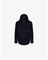 Emporio Armani - Logo-Patch Flap-Pocket Wool-Cashmere Blend Jacket - Lyst