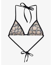 Loewe - X Paula's Ibiza Anagram-Print Triangle Bikini Top - Lyst