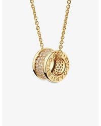 BVLGARI - B.Zero1 18Ct- And 0.87Ct Brilliant-Cut Diamond Pendant Necklace - Lyst