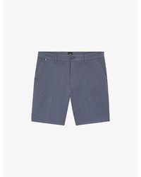 BOSS - Straight-Leg Stretch-Cotton Shorts - Lyst