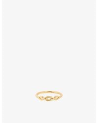Astrid & Miyu - Link Hardware 18Ct-Plated Sterling- Ring - Lyst