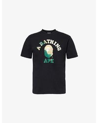 A Bathing Ape - Tie-Dye College Crew-Neck Regular-Fit Cotton-Jersey T-Shirt Xxl - Lyst