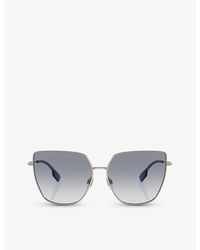 Burberry - Be3143 Alexis Butterfly-frame Metal Sunglasses - Lyst
