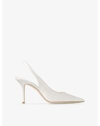 Jimmy Choo - Love Slingback 85 Satin Heels - Lyst