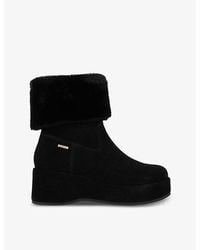 Carvela Kurt Geiger - Apres Wedge-Heel Suede Ankle Boots - Lyst