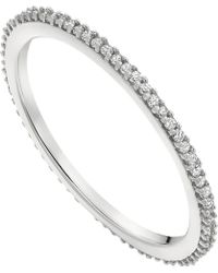 Monica Vinader - Skinny Sterling Silver And Diamond Eternity Ring - Lyst