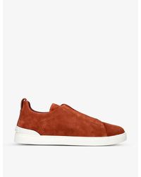 Zegna - Suede Triple Stitchtm Sneakers - Lyst