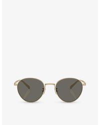 Oliver Peoples - Ov1336st Rhydian Round-frame Titanium Sunglasses - Lyst