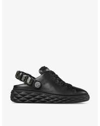 Jimmy Choo - Diamond Sling Crystal-Embellished Leather Low-Top Trainers - Lyst
